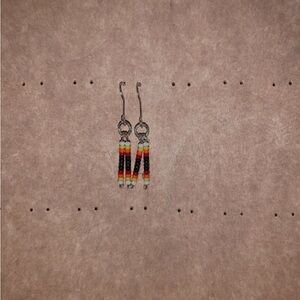 Colorful Beaded Drop Earrings